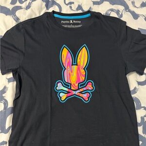 Psycho bunny rainbow bunny logo t shirt